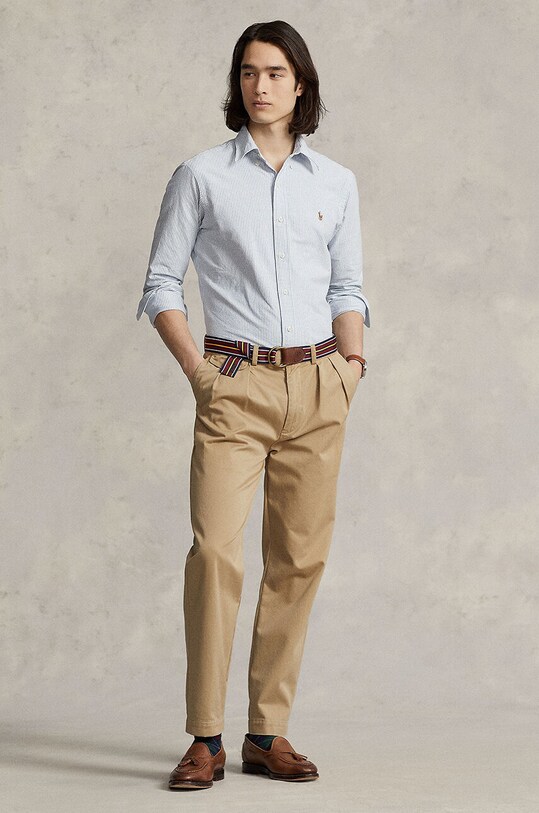 Odzież Polo Ralph Lauren koszula bawełniana 710792041 niebieski