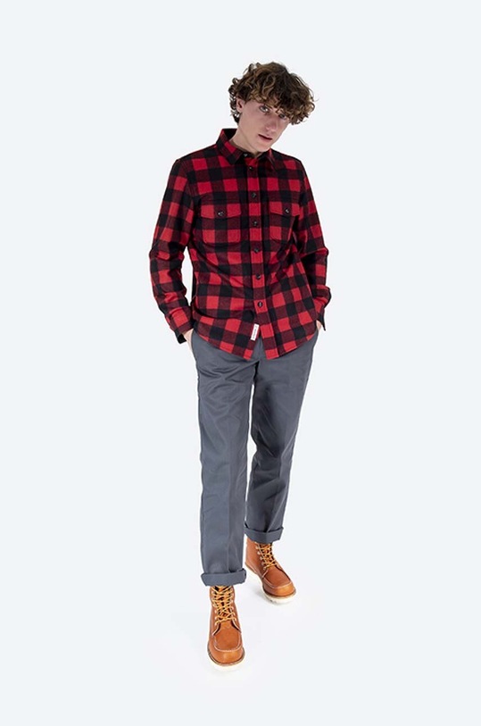 Woolrich wool shirt Alaskan Melton Wool CFWOOS0051MRUT2355 red AA00