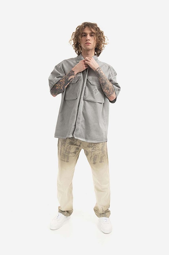 A-COLD-WALL* koszula bawełniana Dye Tech ACWMSH056. szary AA00