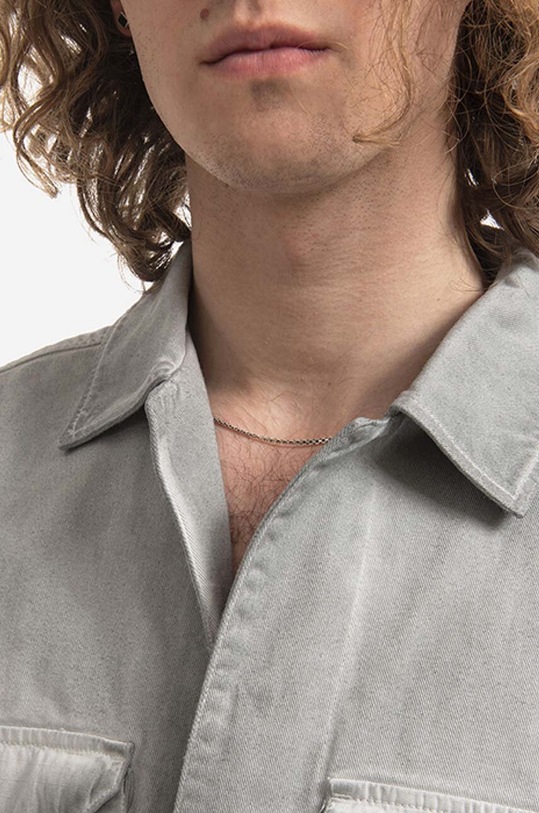 A-COLD-WALL* koszula bawełniana Dye Tech szary ACWMSH056.