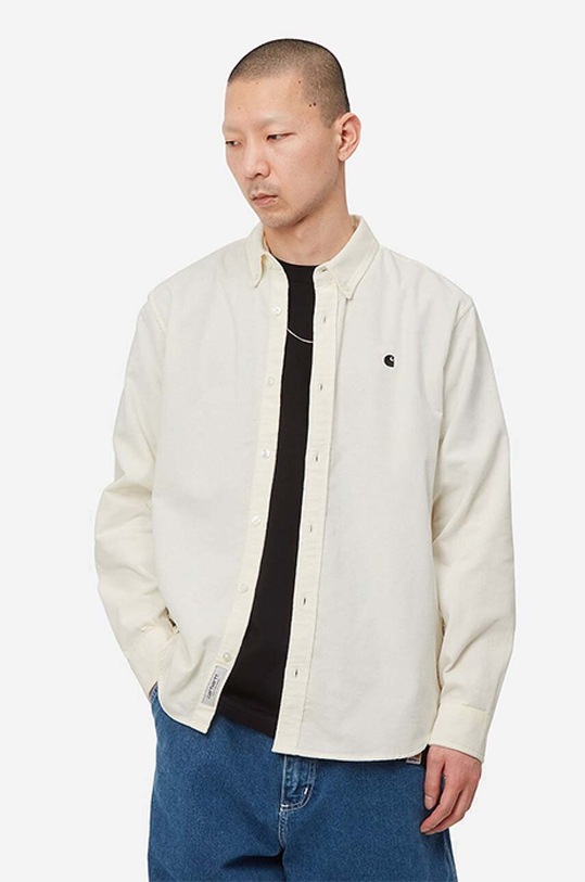 Carhartt WIP camicia in velluto a coste regolare beige I030580.