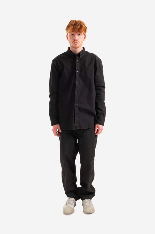 Carhartt WIP cotton shirt Bolton I030238. black AA00
