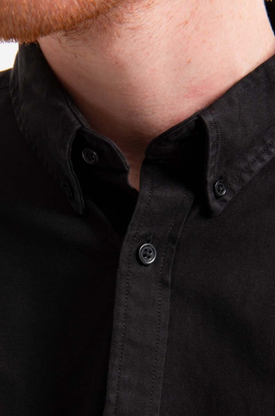 Carhartt WIP cotton shirt Bolton I030238. black