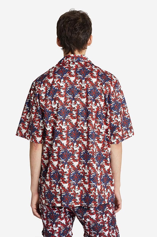 Bavlnená košeľa Wood Wood Ohan Chateau SS Shirt 12225313-1612 BIRGHT GREEN 12225313.1612 červená AA00