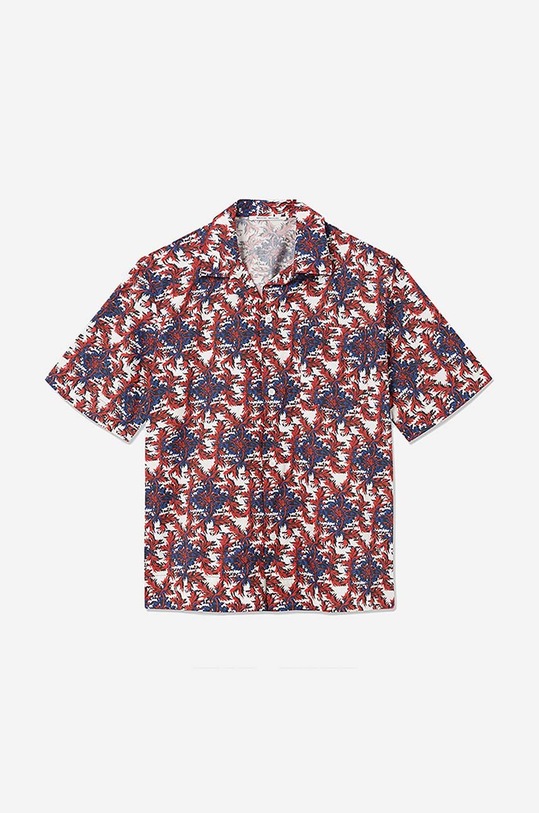 Oblečenie Bavlnená košeľa Wood Wood Ohan Chateau SS Shirt 12225313-1612 BIRGHT GREEN 12225313.1612 červená