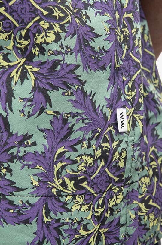 Wood Wood camicia in cotone Ohan Chateau verde 12225313.1612