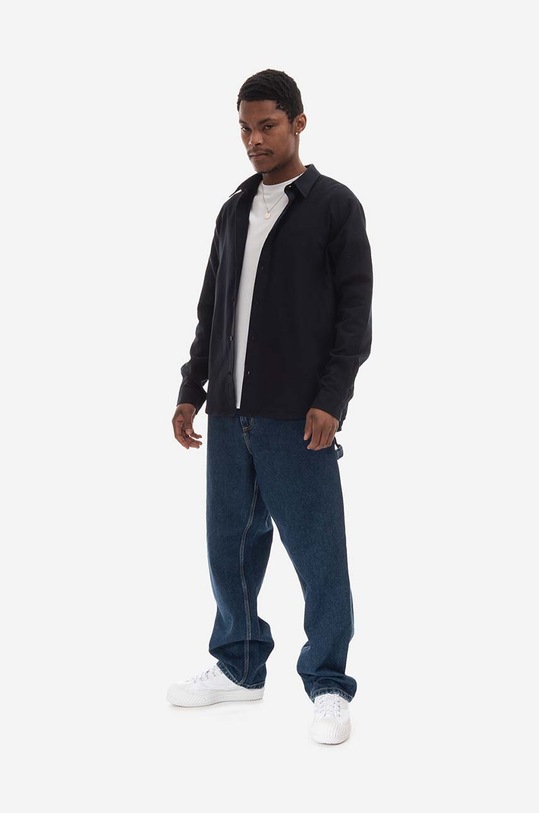 Βαμβακερό πουκάμισο A.P.C. Chemise Vincent COEUT.H12426 σκούρο μπλε AA00