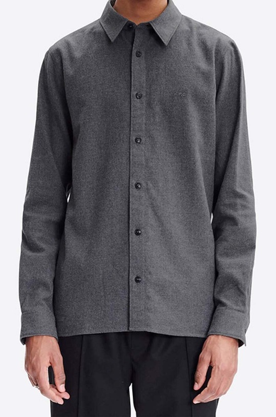 A.P.C. cămașă din bumbac Chemise Vincent gri COEUT.H12426