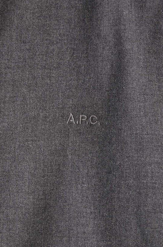 A.P.C. cotton shirt Chemise Vincent COEUT-H12426 GREY HEATHER COEUT.H12426
