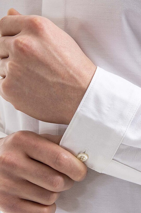 A.P.C. cămașă din bumbac Chemise Greg COECK.H12499 alb