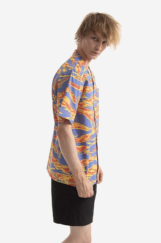 Хлопковая рубашка Maharishi Tigerskins x Warhol 8172.UNION мультиколор