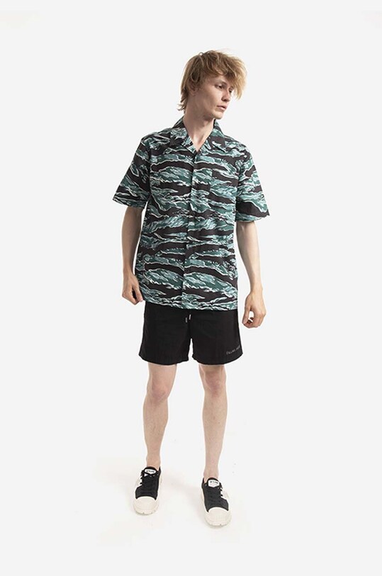 Maharishi koszula bawełniana Tigerskins x Worhol 8172.WOODLAND czarny AA00
