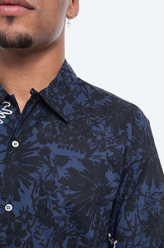 Norse Projects cămașă din bumbac Carsten burgundia N40.0517.7169