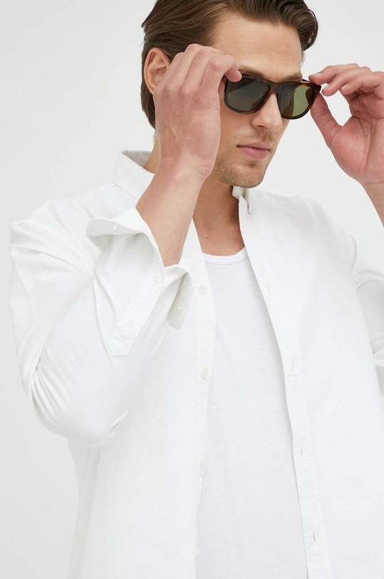 Samsoe Samsoe koszula bawełniana LIAM biały M00023175