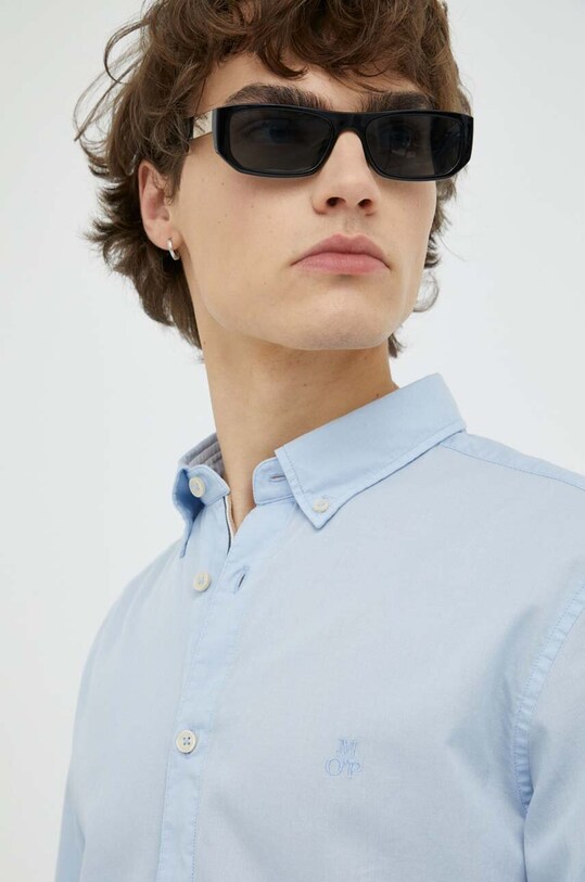 Хлопковая рубашка Marc O'Polo B21766842156 голубой