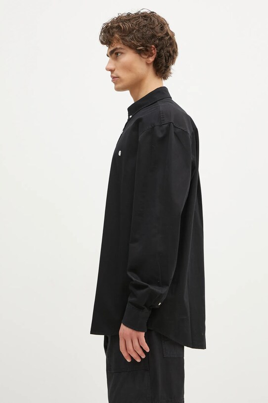 Памучна риза Carhartt WIP I023339.BLACK.WAX черен AA00