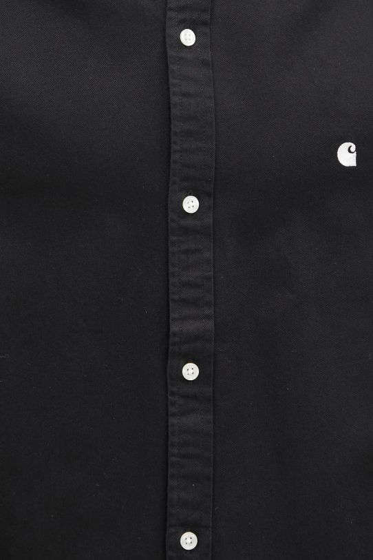 Βαμβακερό πουκάμισο Carhartt WIP μαύρο I023339.BLACK.WAX