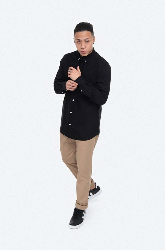 Norse Projects cotton shirt N40.0456.9999 black AA00