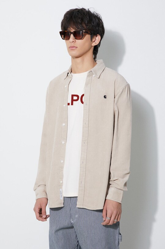 Carhartt WIP corduroy shirt I029958.WALL.BLACK