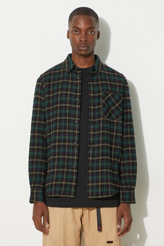 A.P.C. wool blend shirt Surchemise Trek classic green COEZX.H02396