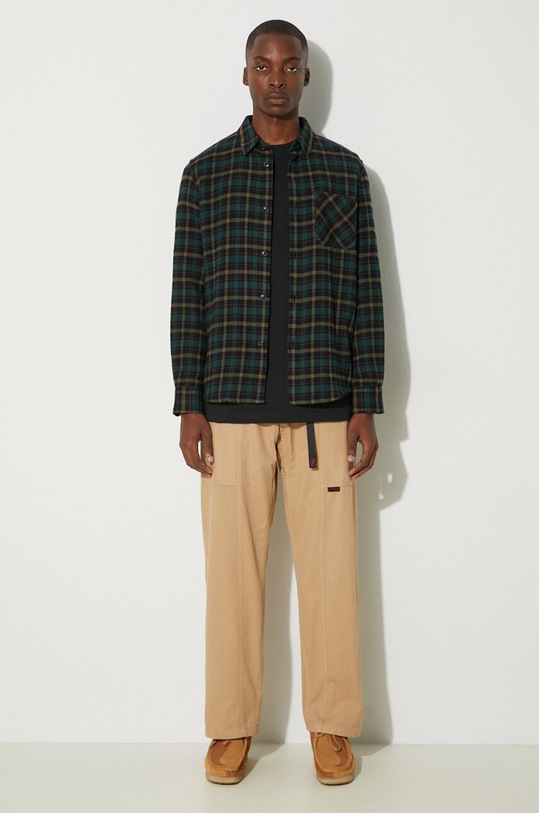 A.P.C. wool blend shirt Surchemise Trek COEZX.H02396 green AA00