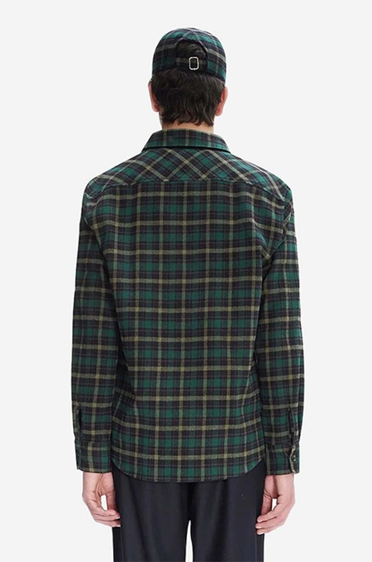 Îmbrăcăminte A.P.C. cămașă din lână Surchemise Trek COEZX.H02396 verde