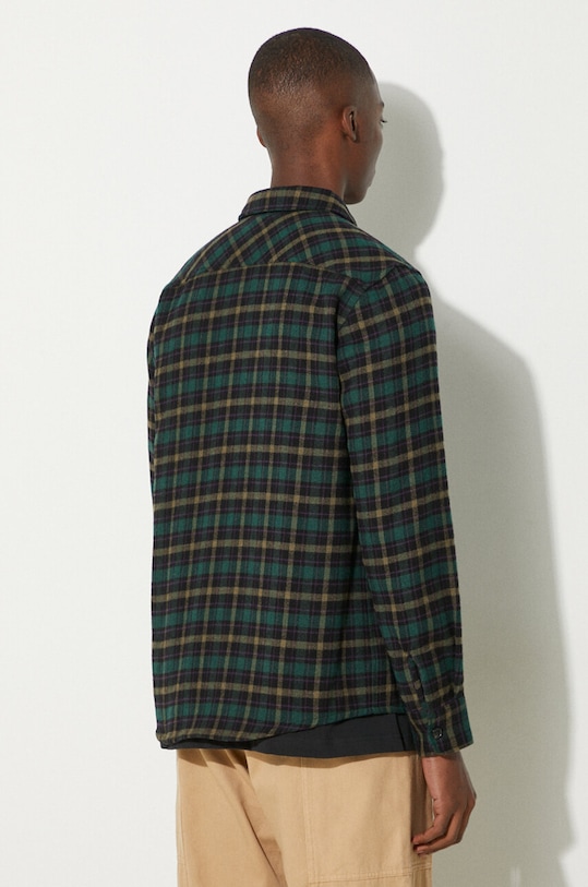 Clothing A.P.C. wool blend shirt Surchemise Trek COEZX.H02396 green