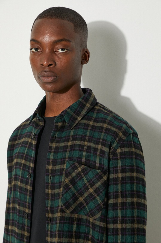 A.P.C. wool blend shirt Surchemise Trek COEZX.H02396 green