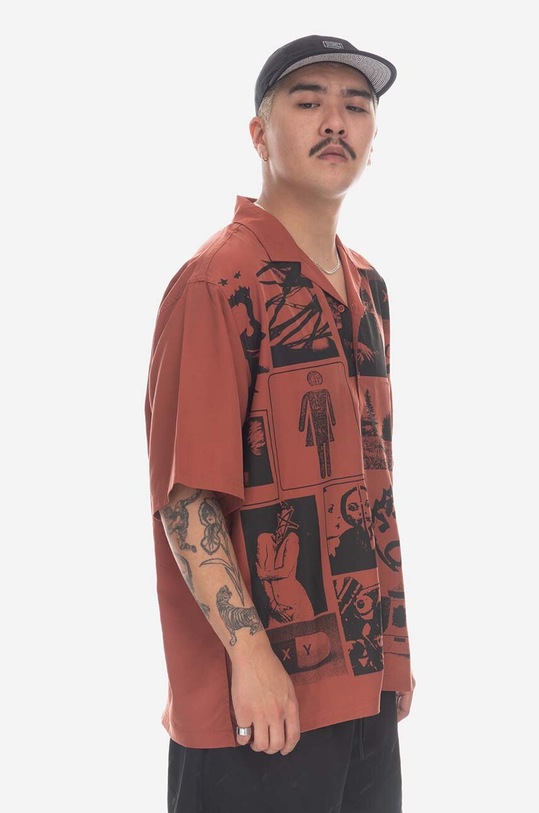 Clothing PLEASURES shirt Choices Camp Collar P23SP015 orange
