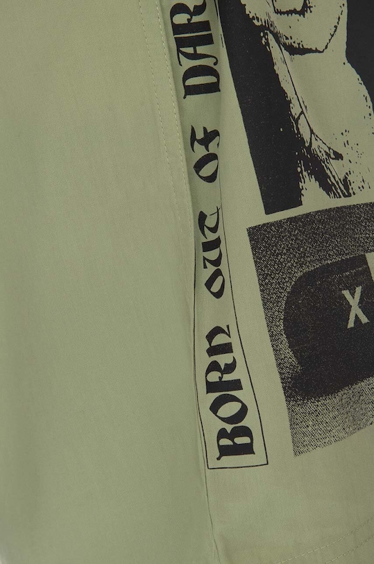 PLEASURES shirt Choices Camp Collar P23SP015 green