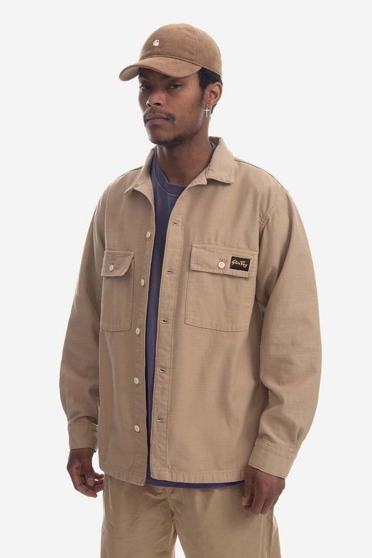 Хлопковая рубашка Stan Ray Cpo Shirt SS23018KHA