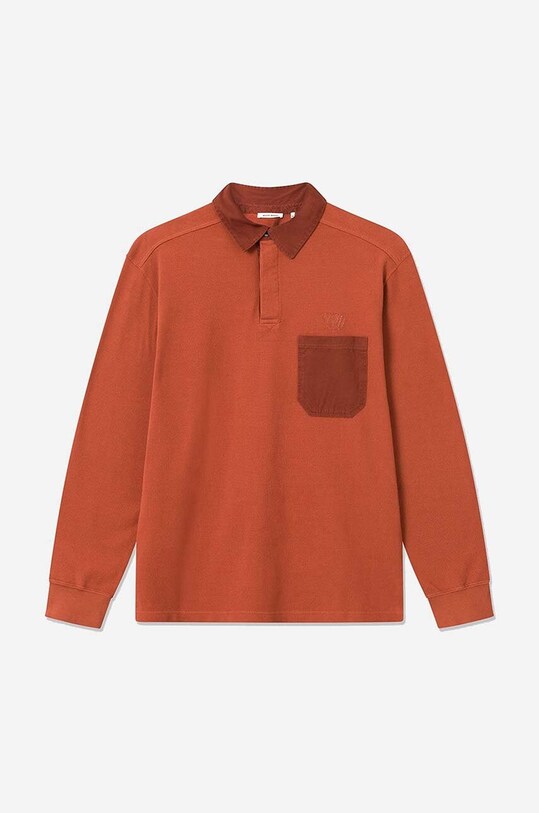 Abbigliamento Wood Wood top a maniche lunghe in cotone Brodie Rugby 12245403.2428 marrone