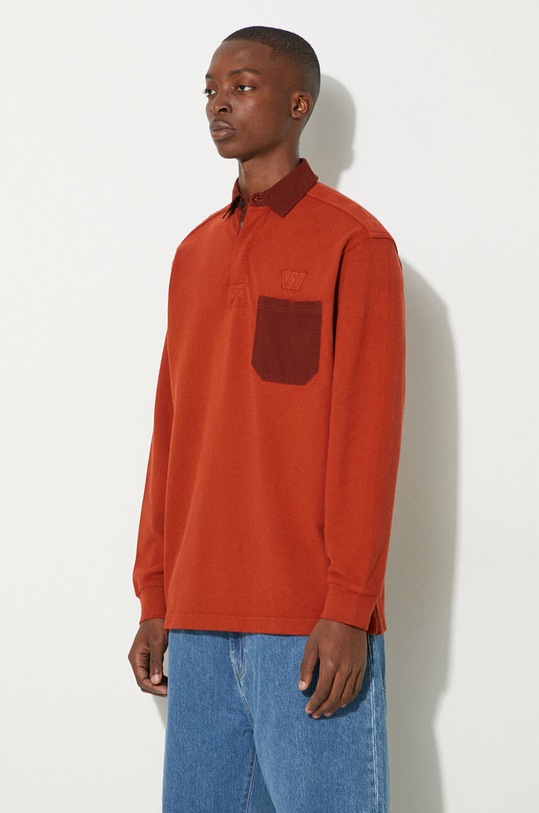 Wood Wood cotton longsleeve top Brodie Rugby brown 12245403.2428