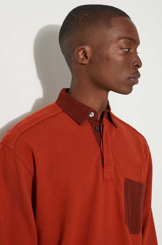 Wood Wood cotton longsleeve top Brodie Rugby 12245403.2428 brown