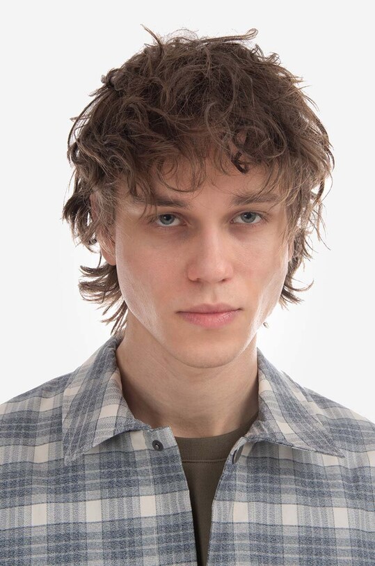 A.P.C. cămașă din bumbac Alex cu modele gri COGAX.H02625