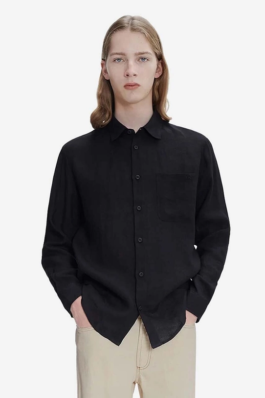 Рубашка A.P.C. A.P.C. Chemise Cassel LIAEK-H12545 BLACK длинный чёрный LIAEK.H12545