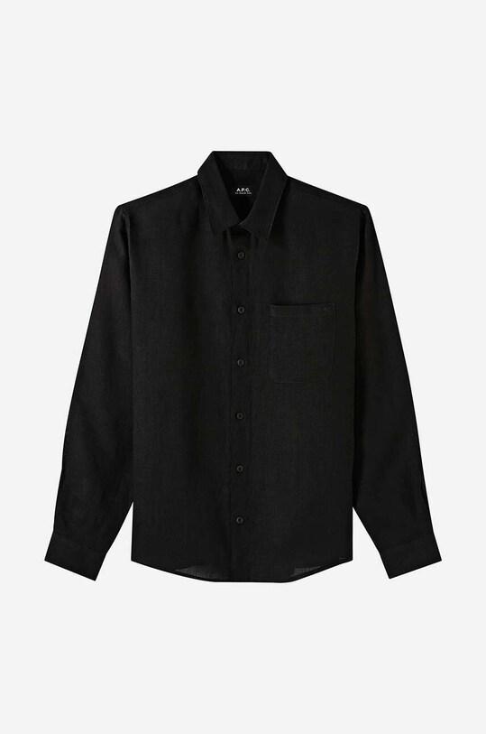 A.P.C. koszula A.P.C. Chemise Cassel LIAEK-H12545 BLACK LIAEK.H12545 czarny