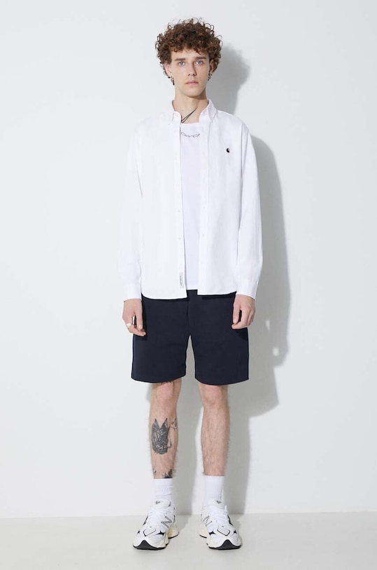 Carhartt WIP cotton shirt Madison Shirt I023339 white SS23