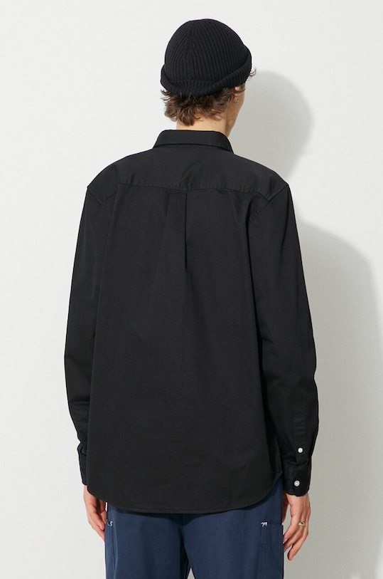 Ρούχα Βαμβακερό πουκάμισο Carhartt WIP Madison Shirt I023339 μαύρο