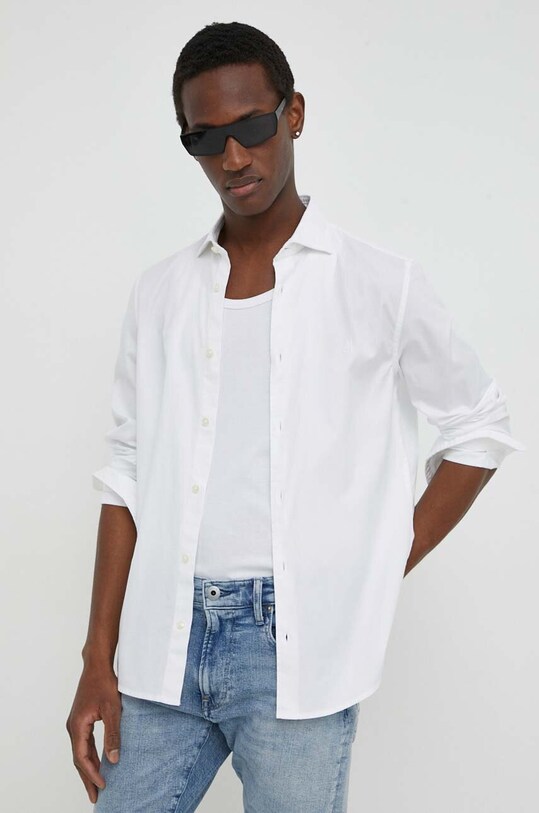 Хлопковая рубашка Marc O'Polo casual белый B21750442256