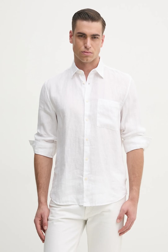Сорочка з льону Marc O'Polo casual білий M23742842318