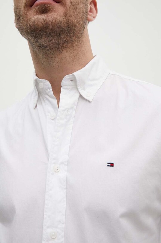Хлопковая рубашка Tommy Hilfiger MW0MW25035 белый AA00