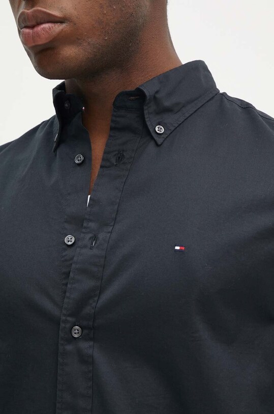 Tommy Hilfiger koszula bawełniana MW0MW25035 czarny AA00
