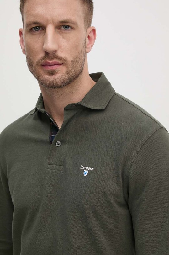 Barbour longsleeve bawełniany zielony MML1333