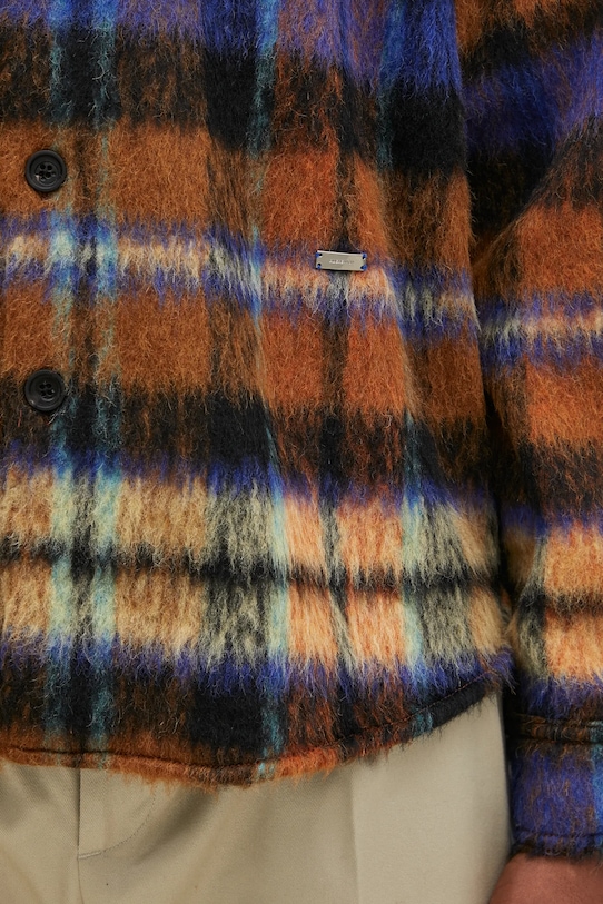 Vlnená košeľa Ader Error hnedá BN01FWJK0118BR