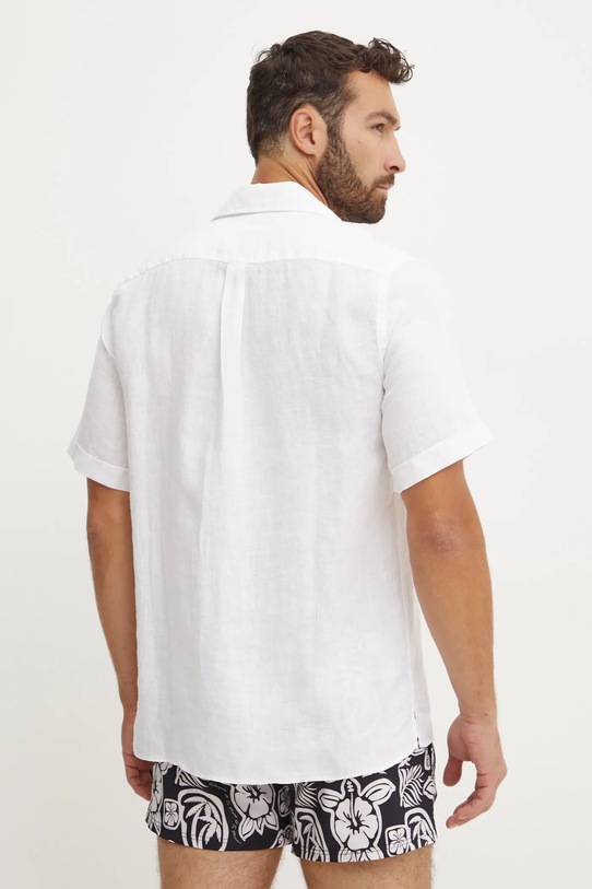 Дрехи Ленена риза Vilebrequin CHARLI HARH9U10 бял