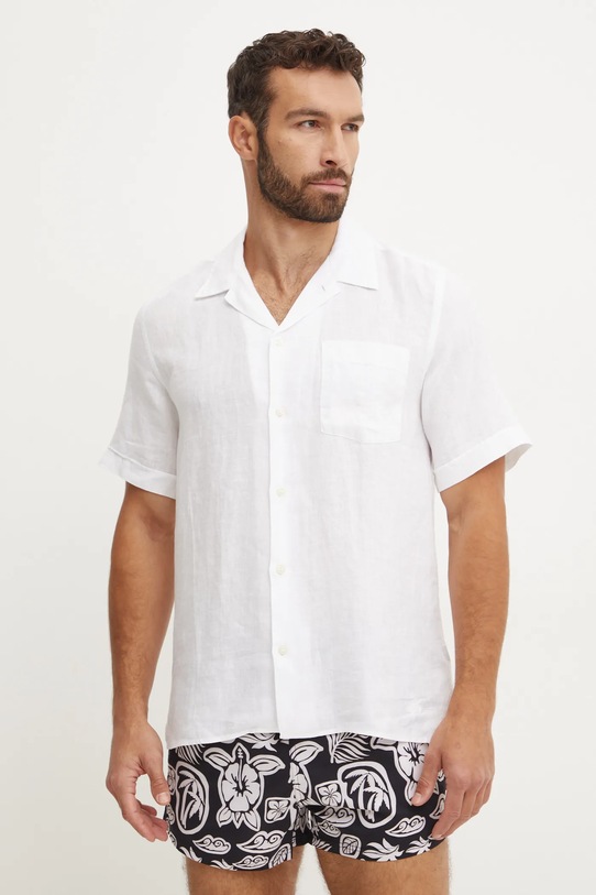 Ленена риза Vilebrequin CHARLI бял HARH9U10