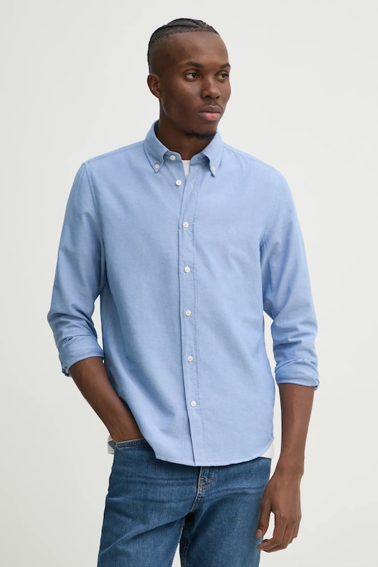 Хлопковая рубашка Marc O'Polo casual голубой M20726442172
