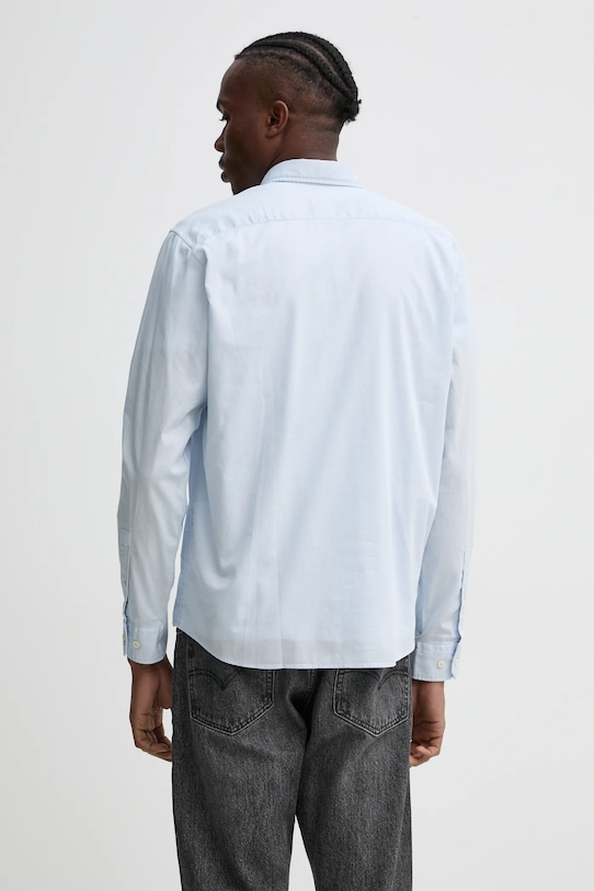 Одежда Хлопковая рубашка Marc O'Polo B21726842342 голубой