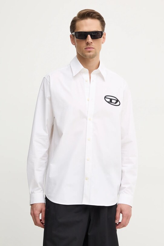 Бавовняна сорочка Diesel S-SIMPLY-D SHIRT casual білий A14634.0PCAL